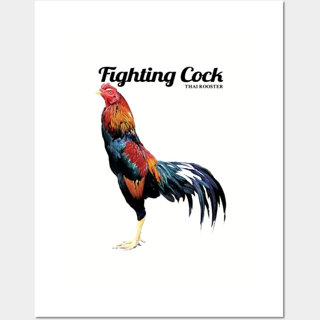 Fighting Rooster Wall Art by KewaleeTee